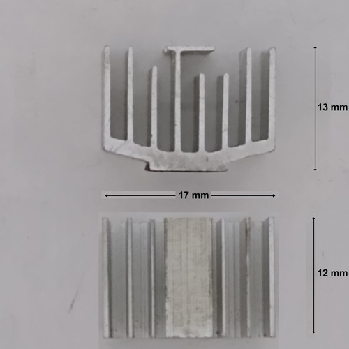 Disipador De Calor Perfil Aluminio 17x12x13mm - 20 Unidades