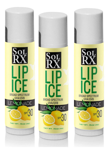 Solrx Lip Ice - Blsamo Labial Spf 30 Con Protector Solar, Pr