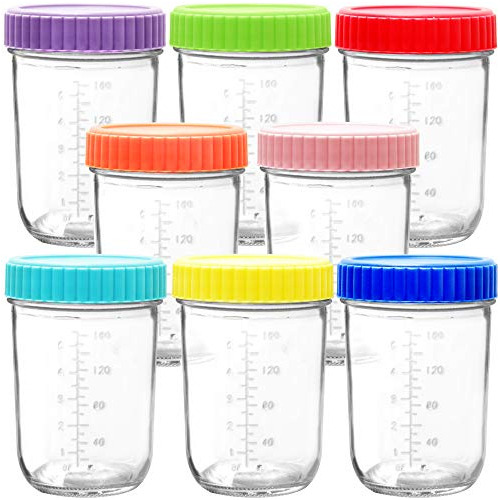 Glass Food Storage, 8 Ounce Food Glass Containers With ...