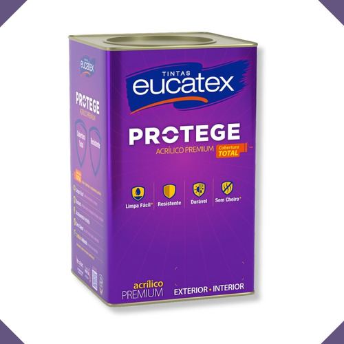 Tinta Eucatex Protege Acrilico Premium Fosco 18l Cor Algodão Egípcio