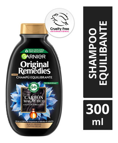  Shampoo Original Remedies Carbón Magnético 300ml