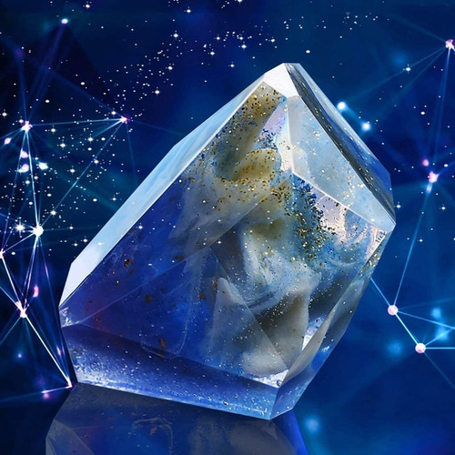 Nuevo 3 Largo Multifacético Molde De Silicona De Piedra