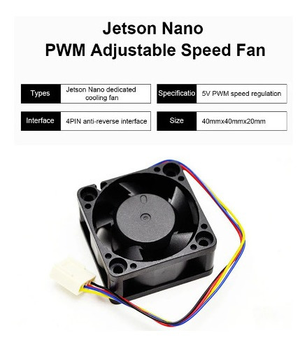 Ventilador Para Jetson Nano De 4 Pines Con Pwm