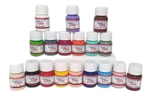 Kit De 18 Colores De Traslucidos Fancy Color 30 Ml. Orocolor