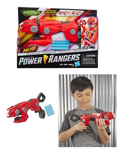 comprar Pistola Nerf Power Rangers Red Beasts Morphers Original 