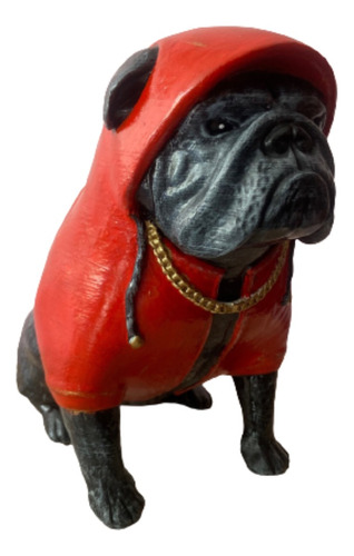 Escultura De Bulldog Con Capota