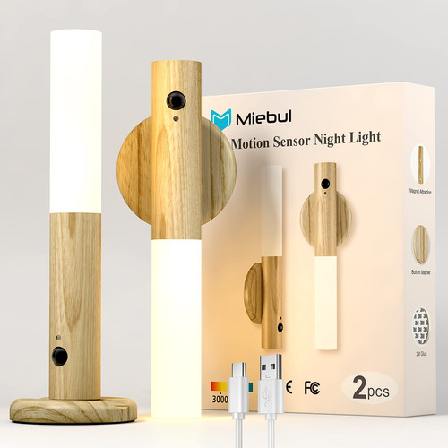 Miebul Luz Nocturna Con Sensor De Movimiento, 2 Unidades, Lu
