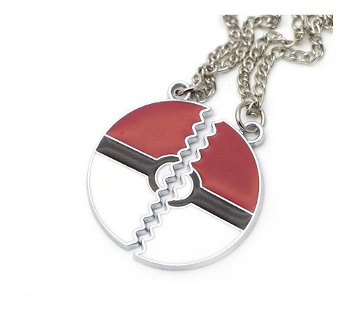 Colar Pokebola Pokemon Go Melhores Amigos Amizade Cor Prateado
