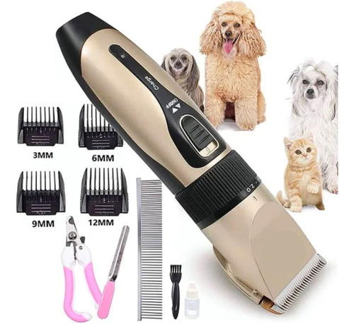 Kit Máquina De Tosa 5 Itens Gato Cachorro Tosador Silenciosa