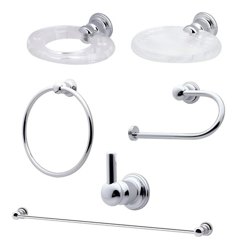 Accesorios Baño Modelo Class 6 Pzas Cromado Fp