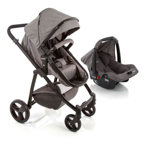 Travel System Vip Duo Pro Voyage 0 A 15 Kg Cinza Mescla