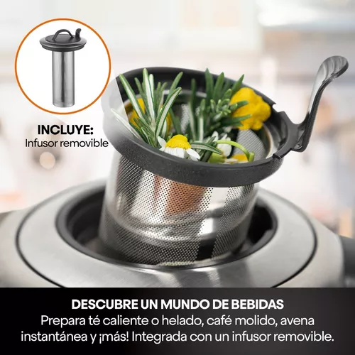 Tetera eléctrica infusor removible Masterchef de vidrio