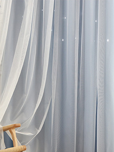 Cortinas Opacas Semiopacas Con Forma De Estrella, 150 Cm De