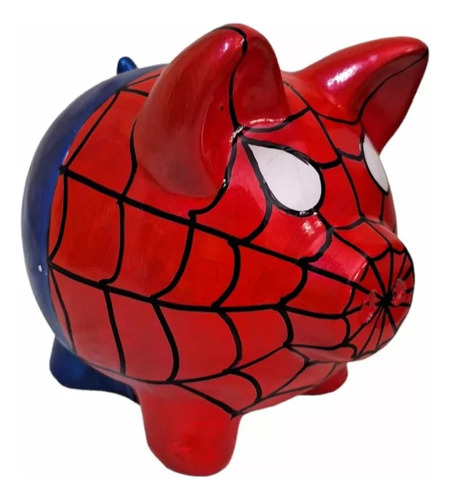 Alcancia De Ceramica Cerdito Spiderman Artesania Mexicana 