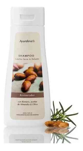 Shampoo Natural Ayurdeva's Aceites Romero Oliva Almendra