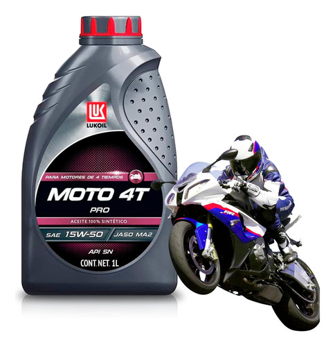 Aceite Sintético Para Moto 4t | Lukoil Moto Pro 4t 15w-50 1l