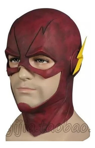 Máscara Do Flash Cosplay Dc Comics Cor Vermelho Cabeça inteira