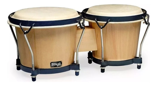 Bongo De Madera Stagg 6  , 7  Parche Cuero Tensor Tipo Conga