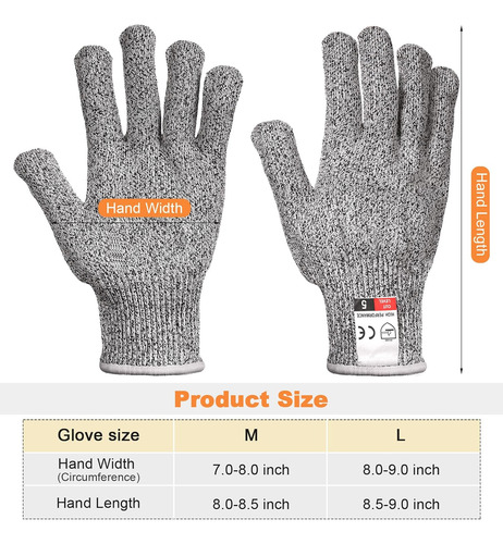 Xuhal 20 Pares De Guantes Resistentes A Los Cortes, Protecci