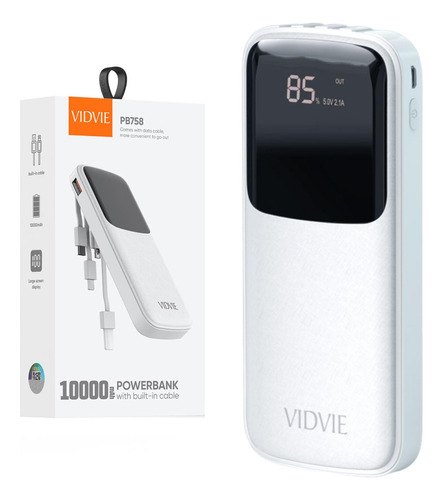 Cargador Power Bank Multicargador 10000mah Vidvie Portátil