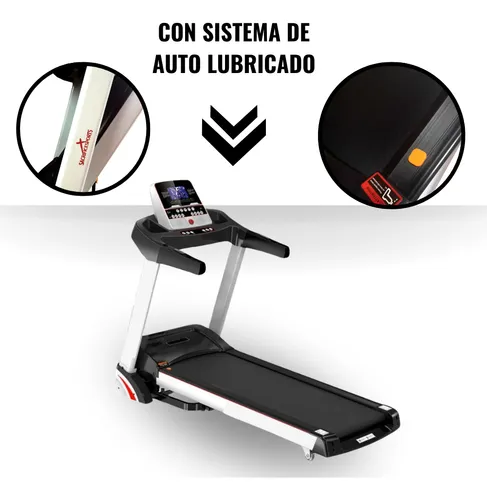 Trotadora A4, Con Inclinación Automática Motor 3hp Lcd Mp3
