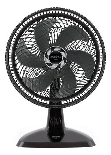 Ventilador De Mesa 40cm Super Turbo Bvt405 Britânia 110v Cor da estrutura Preto Cor das pás Cinza