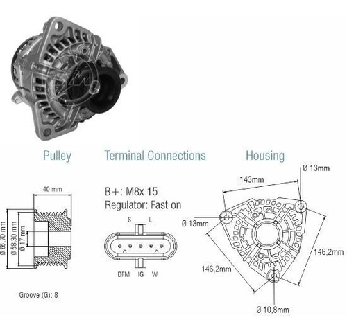 Alternador Vw Volkswagen 17210 Constellation Worker Iveco Eu