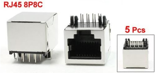 Uxcell Computer Lan 8p8c Rj45 Pcb Jacks Conectores Hembra...