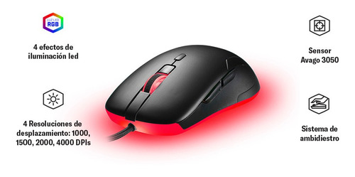 Mouse Gamer Stf Abysmal Arsenal 4 Resolutions Color Negro