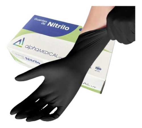 Guantes De Nitrilo Negro Caja 100u.