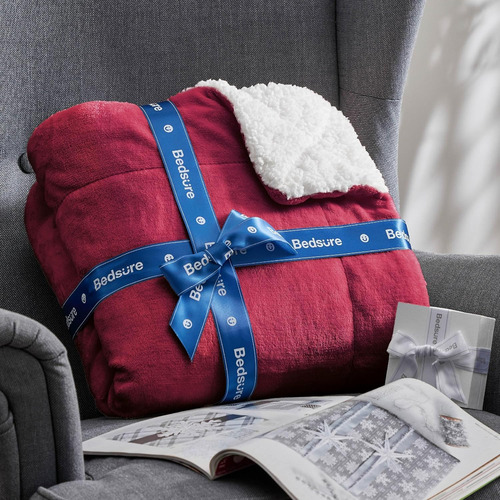 Manta De Lana Sherpa Bedsure Tamaño King, Gruesa Y Suave, Ro