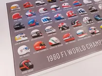 Comprar Posters Adesivos Capacetes Formula 1 1980 1981 1982 1983 A4