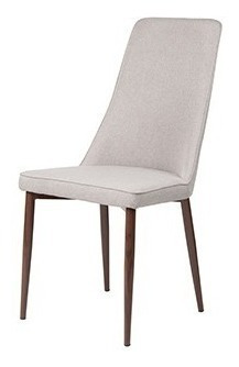 Imagen 1 de 4 de Silla Triunfo Metal-madera Color Nogal/gris - Gris Këssa Mue