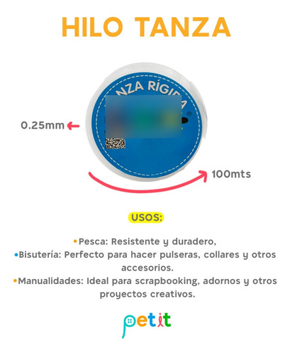 Hilo Tanza 0,25mm X100m Único