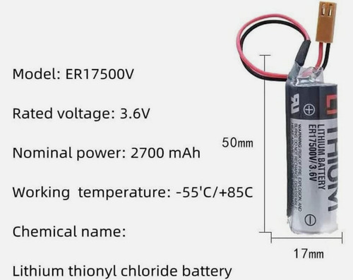 Batería Toshiba Plc Er17500v 3.6v Remplazo Facu Plc Cafe
