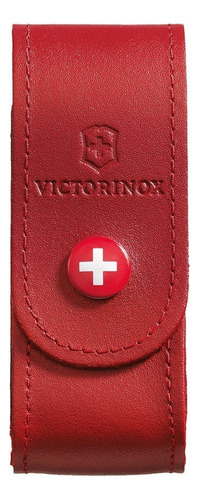 Estuche De Cuero Rojo Navaja 91-93mm Victorinox 4.0520.1