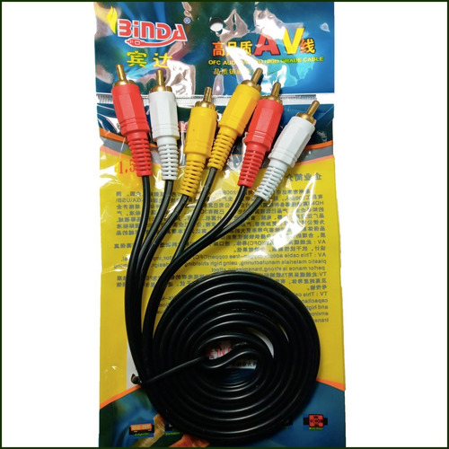 Cable De Audio Y Video 3 Rca A 3 Rca 1.5metros Origial