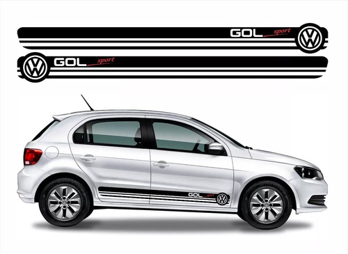 Kit Adesivos Faixa Lateral Volkswagen Gol G6 Sport Ca-13996 Cor Não aplica