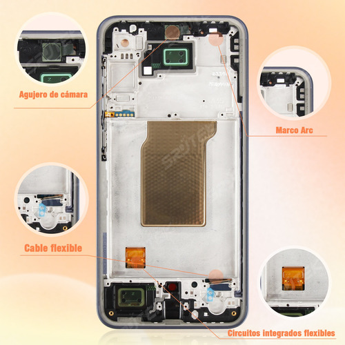 Tela Frontal Display Para Samsung A35 5g Com Aro Original