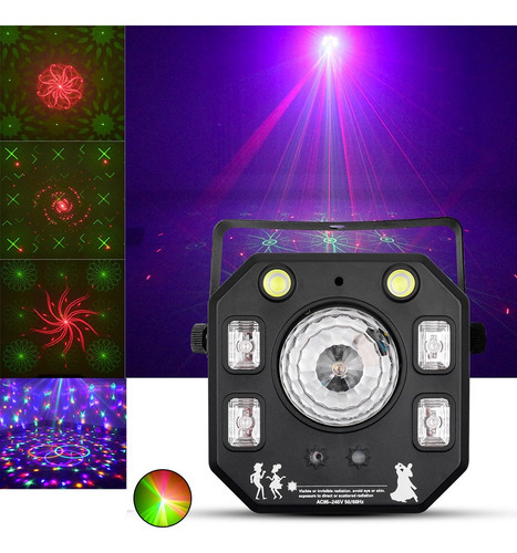 Projetor Festa 4in1 50w Strobo Holografico Laser Luz Negra 110V/220V