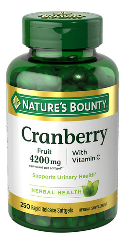 Comprimidos De Cranberry Com Vitamina C Da Nature's Bounty