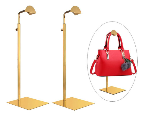 2 Pieces Adjustable Metal Handbag Rack Tabletop Handbag