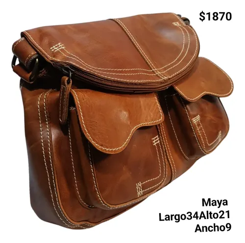 Mariconera Grande Para Mujer De Piel Napa Maya Cuotas sin inter s