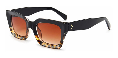 Gafas Lentes Sol Protección Uv Tendencia Básicos Negro