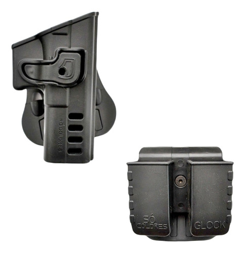 Kit Coldre Glock G17 G19 G21 G22 Gen5 + Porta Carreg Duplo