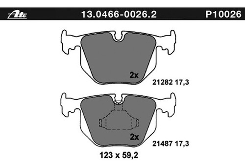 Balatas Traseras Bmw Serie 3 330i 3.0 2001/2005 Marca: Ate