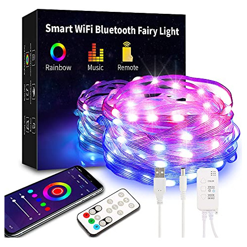 Smart Wifi Bluetooth Led Fairy String Light 33ft 100led...