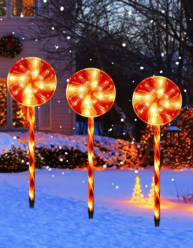 Luces De Navidad Estaca En Forma De Caramelo