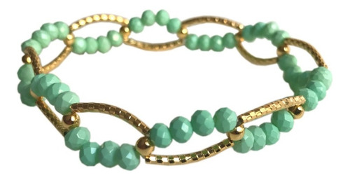 Bashari Esclava De Chapa De Oro Chain Bracelet - Verde