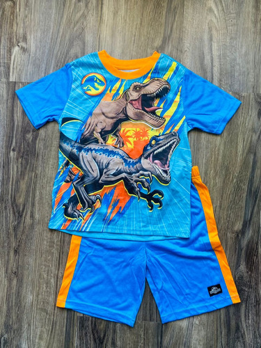 Pijamas Para Niños De Short Y Franela. Jurassic World 